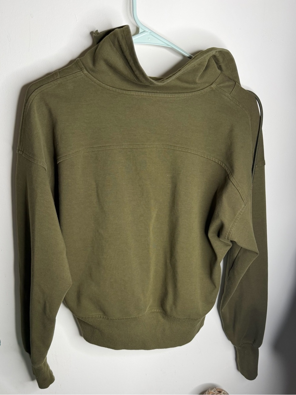 Old Navy Olive Green Half-Zip Pullover Sweatshirt - Picture 3 of 3